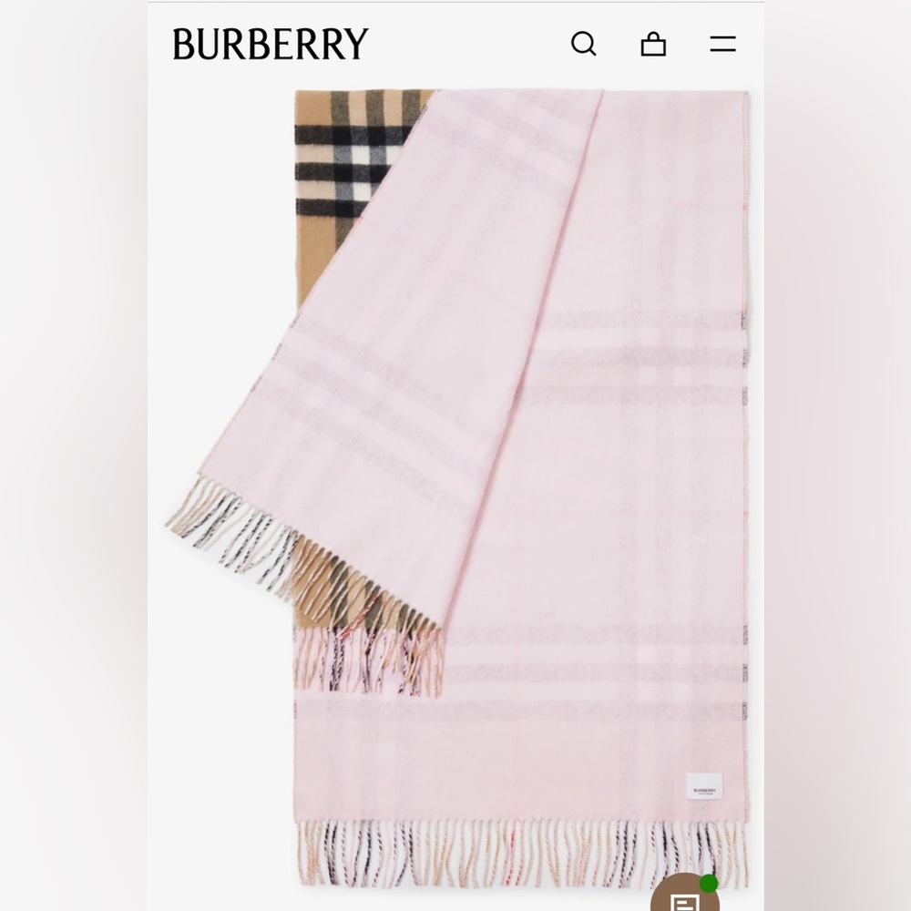 Burberry Reversible Check Cashmere Scarf - Picture 5 of 14